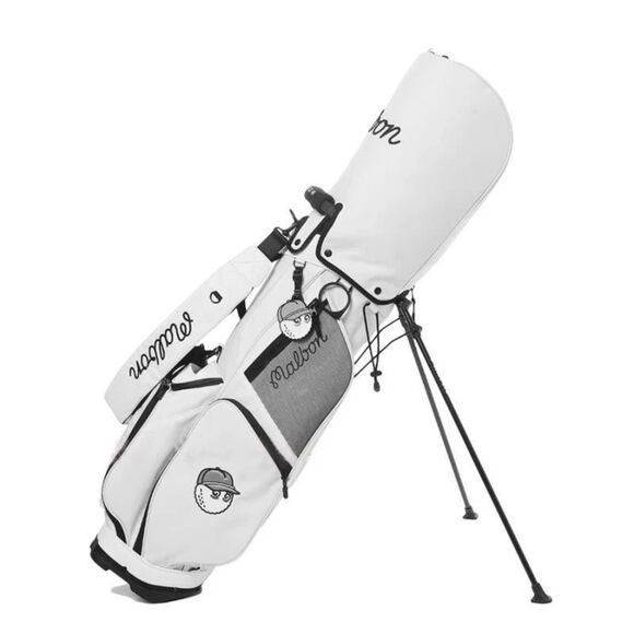 MALBON GOLF Caddy Bag Stand Type Green Black White - Picture 7 of 8